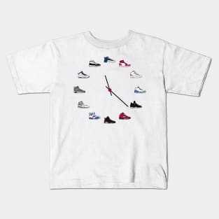 Jordan Sneaker Clock Kids T-Shirt